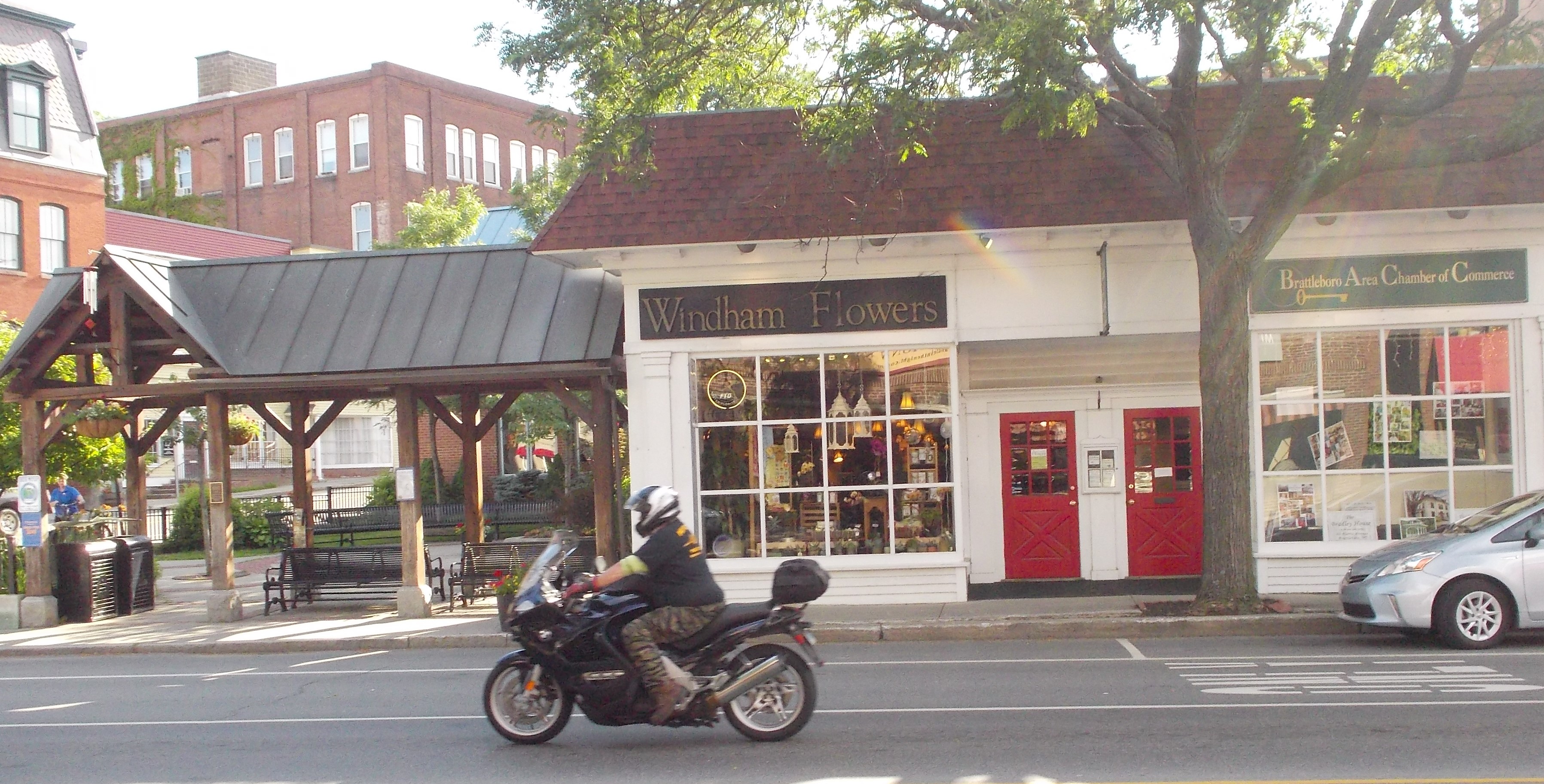 Windham Flowers and Chamber of Commerce with bike. photo Jen Austin