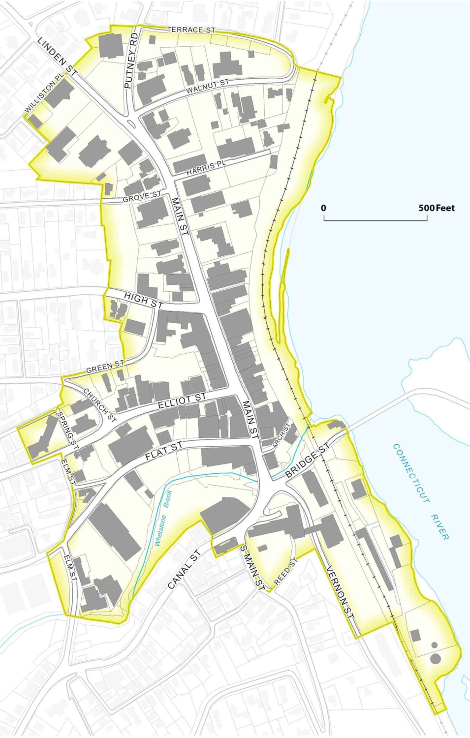 Downtown Brattleboro District Map