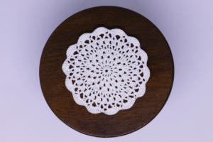 Miniature crochet doily